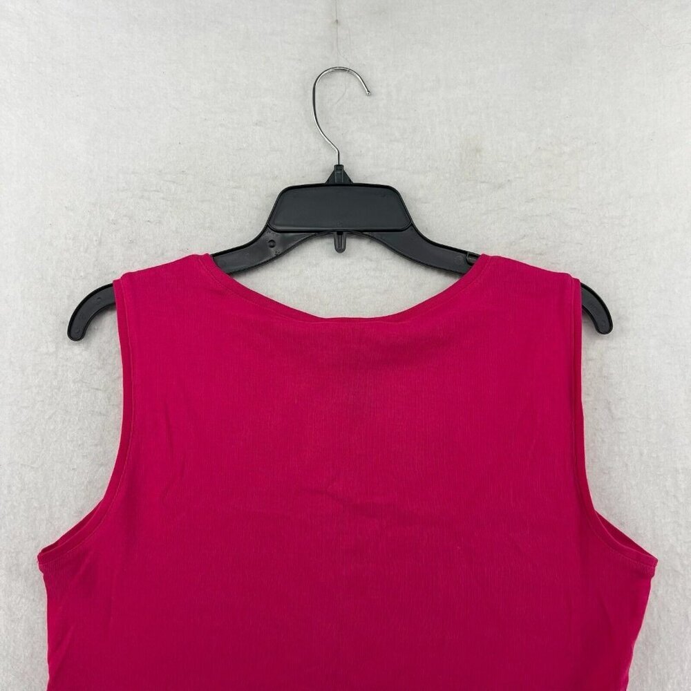 Karen Scott Tank Top Womens PL Red Knitted Stretch Boat Neck Pullover Sleeveless - Picture 7 of 10